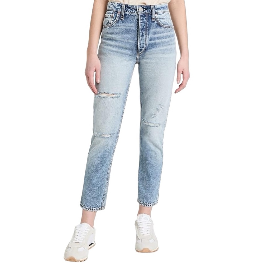 Rag & Bone Nina High Rise Ankle Slim Straight Cigarette Jeans in Danapoint - 27 - Picture 7 of 7